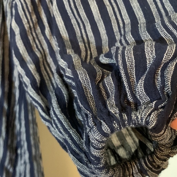 Madewell Cristy Dawn Collaboration Striped Drawstring waist Dress, M - Picture 4 of 11